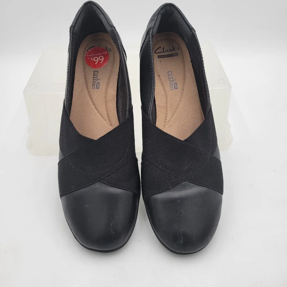 Clarks Collections Soft Cushions Black Slip-on Size 10